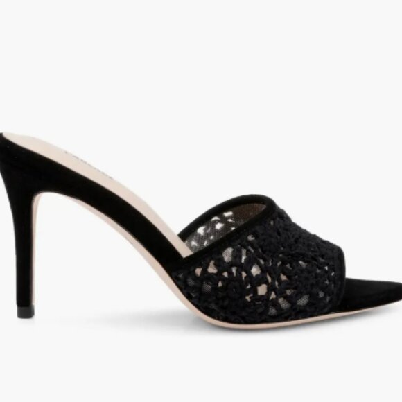 L'AGENCE Shoes - NEW  L'AGENCE Armande Crochet Heeled Sandals in black for women 72 15i8